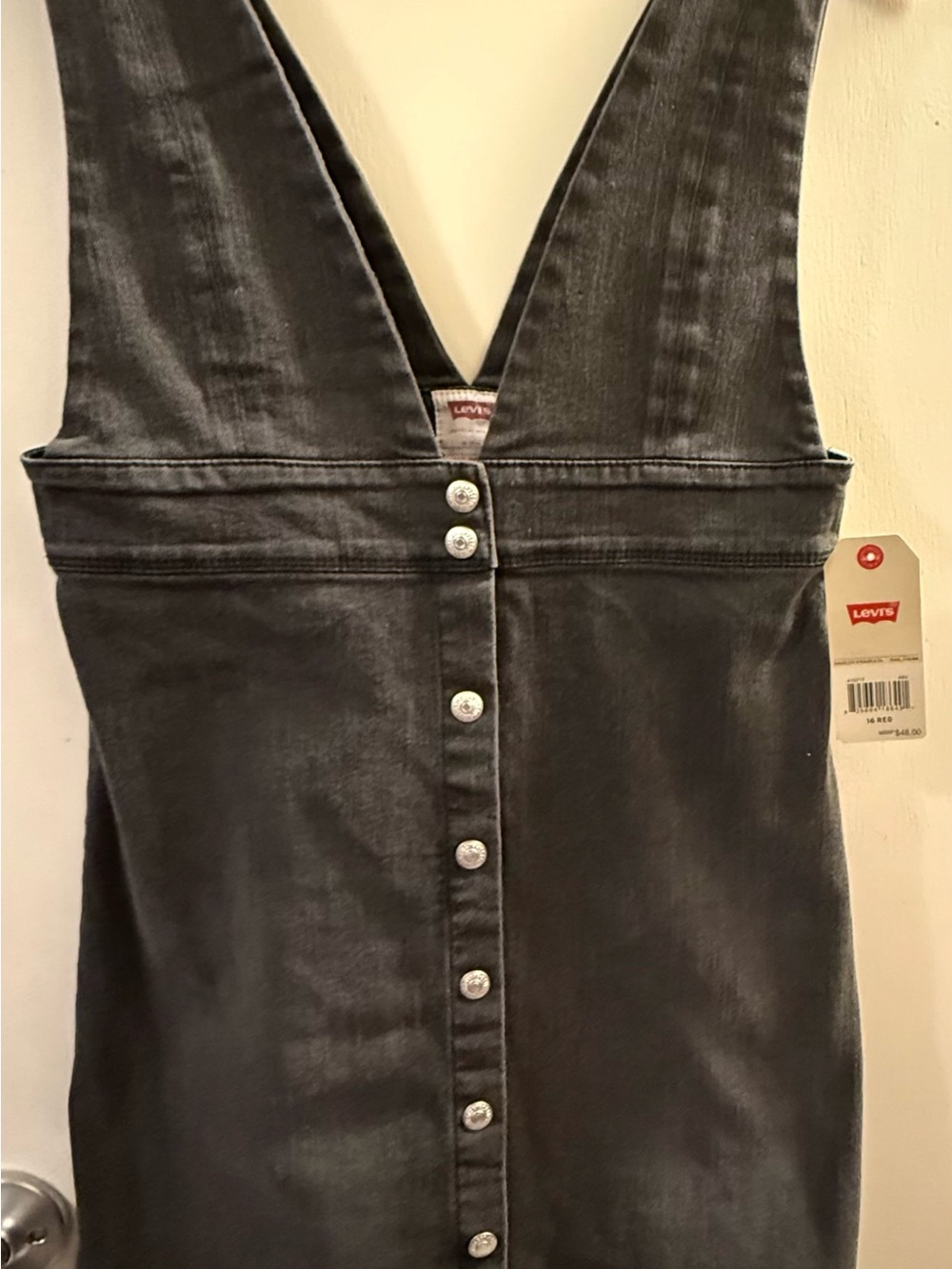 Levi's Black Denim Button-Front Jumper